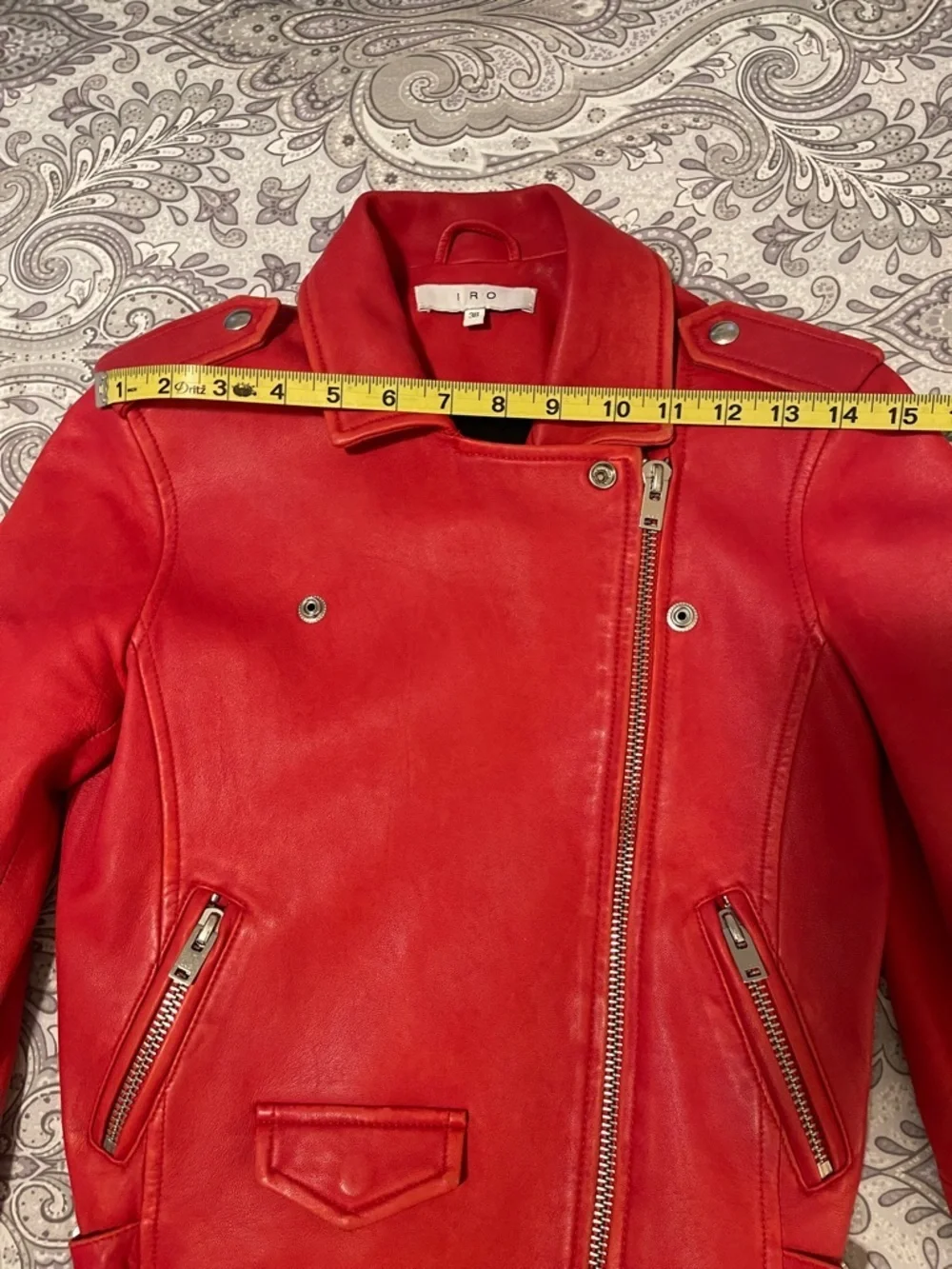 IRO Red Moto Jacket